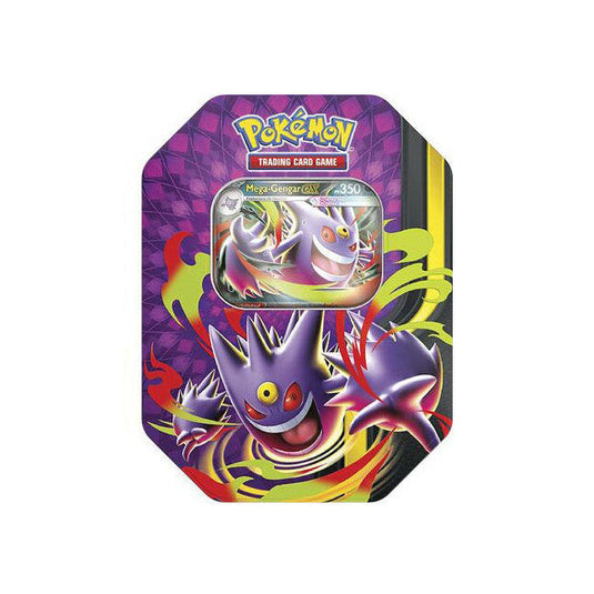 A Pokémon TCG booster pack in its original octagonal cardboard packaging, featuring a purple and yellow design with the Pokémon logo at the top.